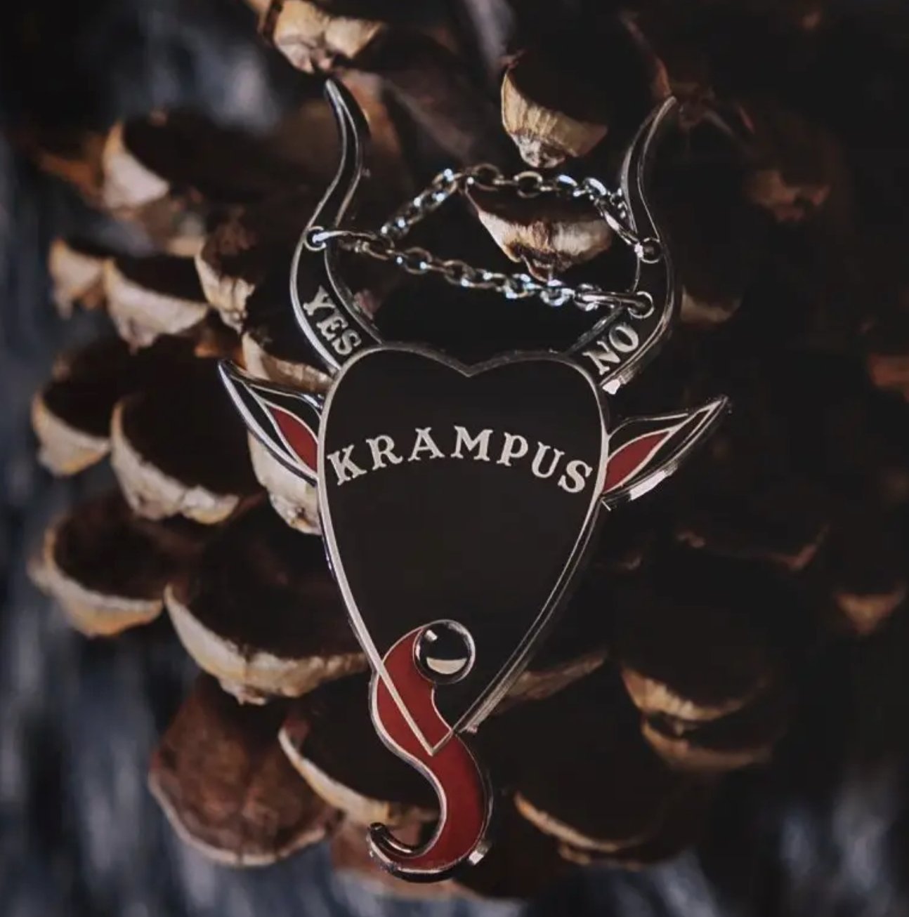 Krampus Chains Enamel Pin - Loved To Death