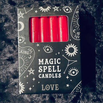 Love Spell Candle Pack 12 Red - Loved To Death