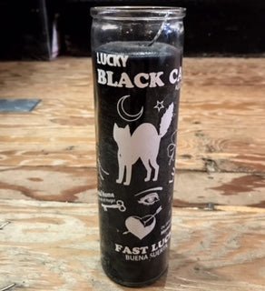 Lucky Black Cat 7 Day Candle - Loved To Death
