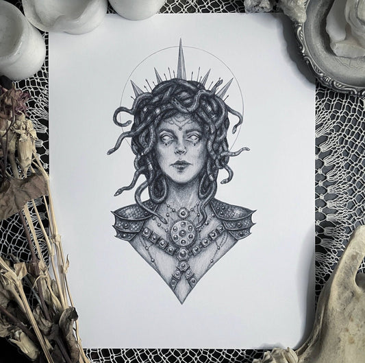 Medusa Art Print Caitlin McCarthy - Loved To Death