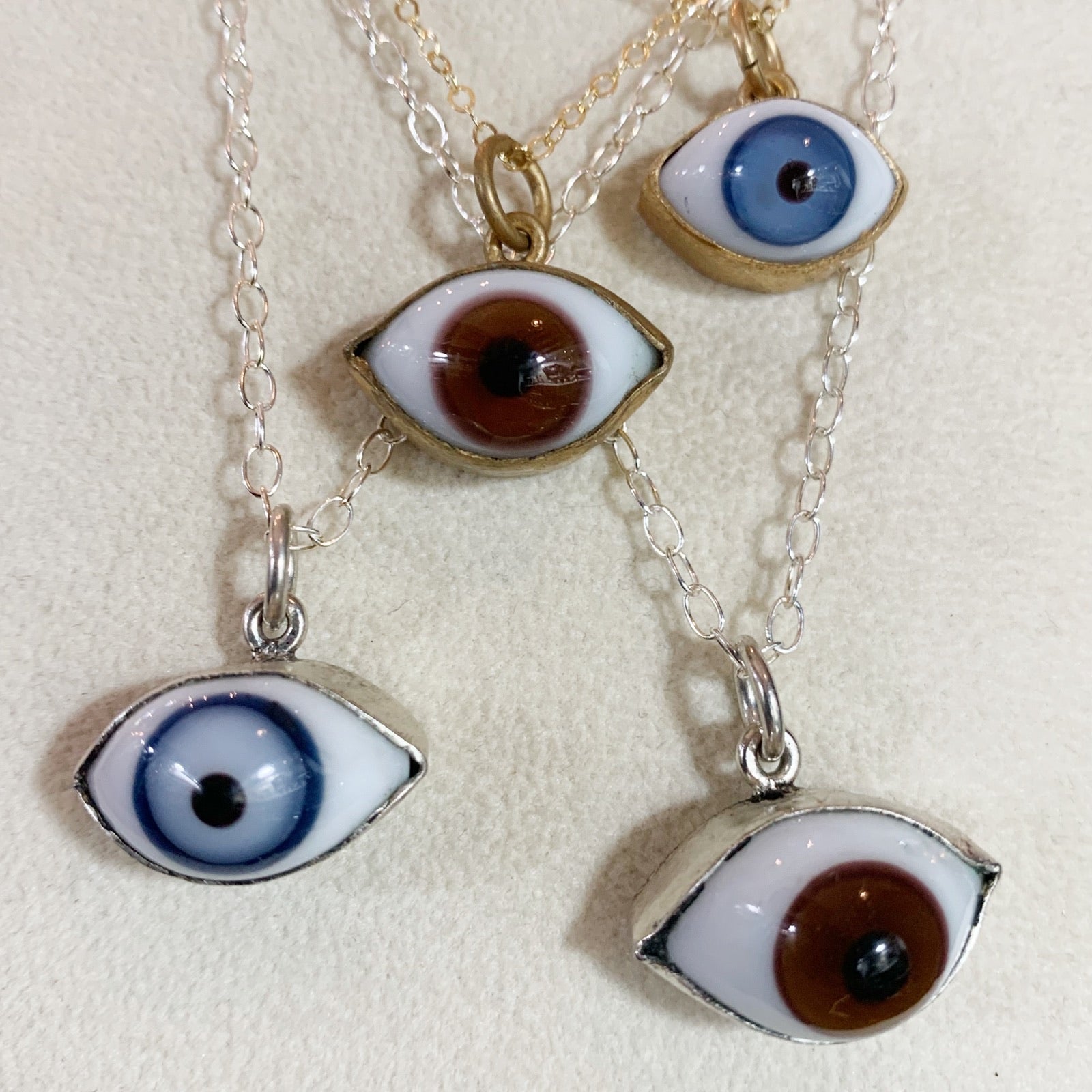 Mini Eye Necklace Sterling or Gold Filled - Loved To Death