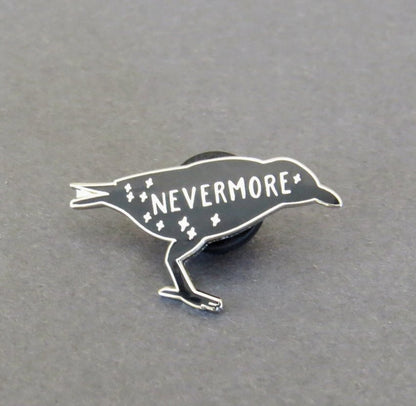 Nevermore Raven Poe Enamel Pin - Loved To Death