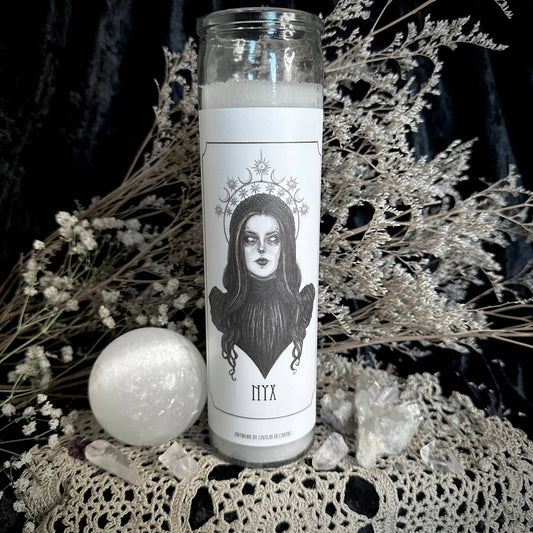 Nyx Altar Candle Caitlin McCarthy Art - Loved To Death