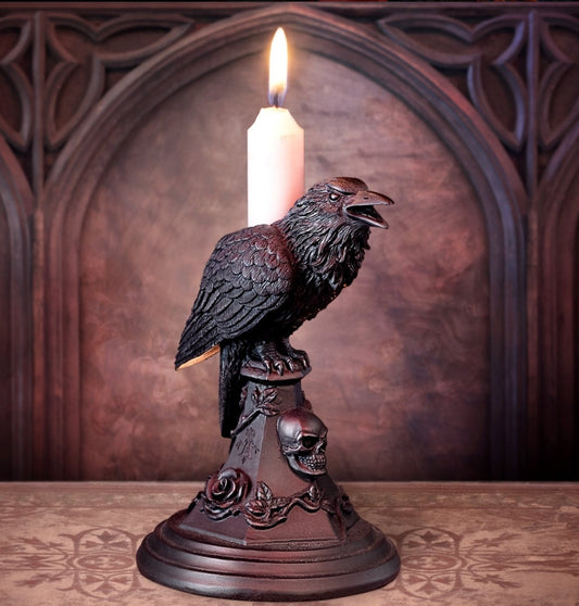 Poe's Raven Candle Stick - Loved To Death