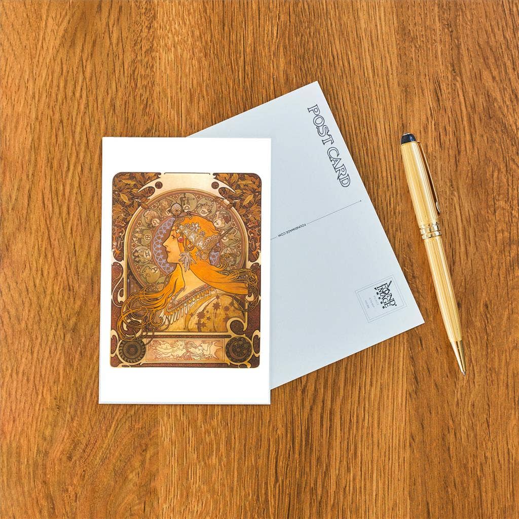 Postcard Art Nouveau Zodiac Woman AT - 297 - Loved To Death