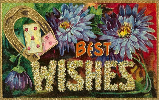 Postcard Best Wishes LL - 85 - Loved To Death