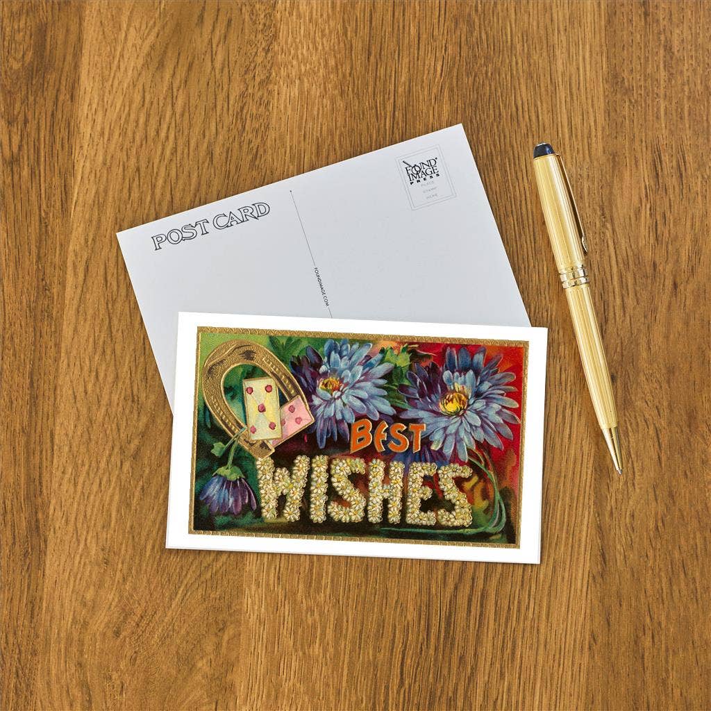 Postcard Best Wishes LL - 85 - Loved To Death