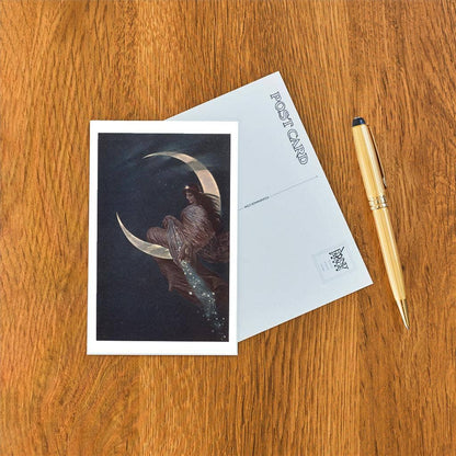 Postcard Enchantress Sitting on Moon AT - 382 - Loved To Death