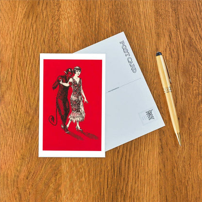Postcard Furry Devil with Flapper DM - 03 - Loved To Death