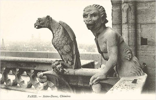 Postcard Gargoyles at Notre Dame Cathedral PS - 88 - Loved To Death