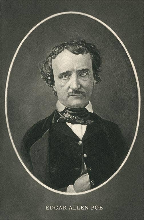 Postcard Portrait of Edgar Allen Poe LT - 144 - Loved To Death