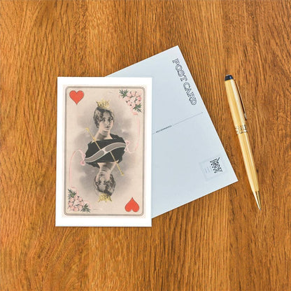 Postcard Queen of Hearts Playing Card VL - 464 - Loved To Death
