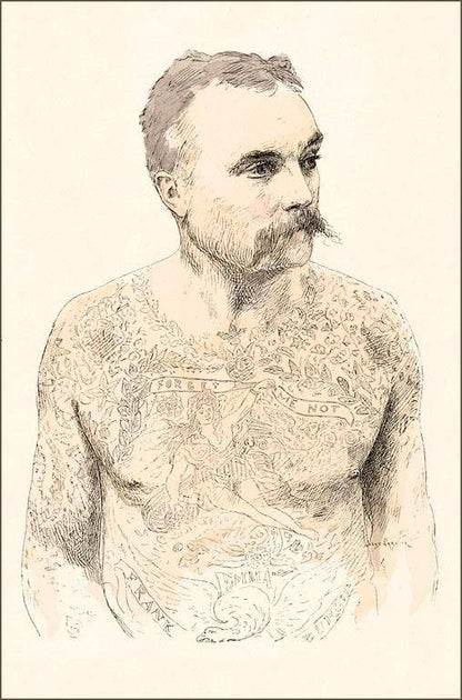 Postcard Tattooed Man CI - 171 - Loved To Death