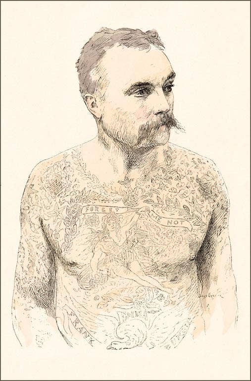 Postcard Tattooed Man CI - 171 - Loved To Death