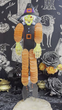 Load and play video in Gallery viewer, Antique Halloween Dancing Witch Crepe Limbs Jewel Eye
