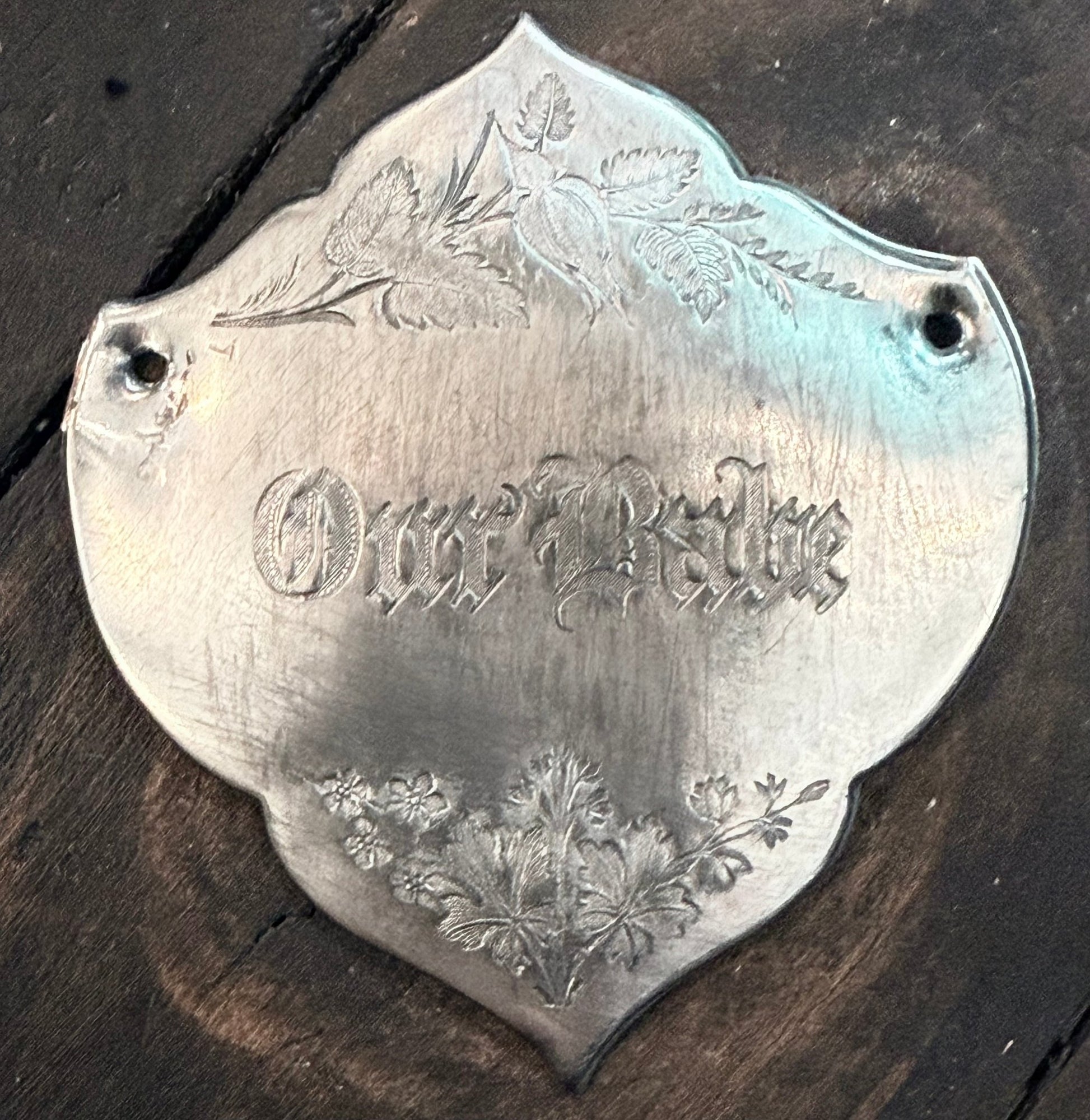 Rare Victorian Our Babe Coffin Plaque - Loved To Death