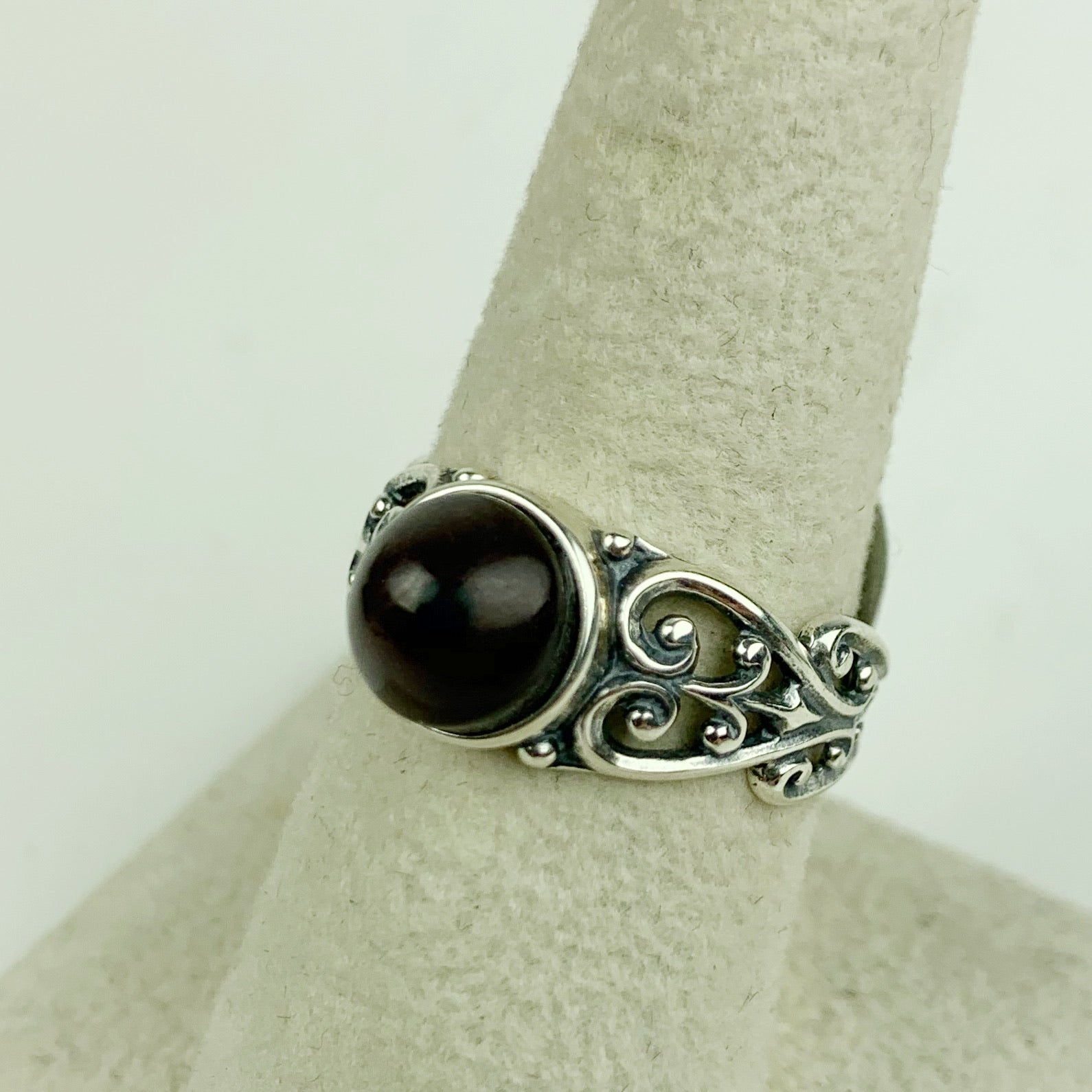 Raven Eye Sterling Ring Glass Taxidermy Eye - Loved To Death