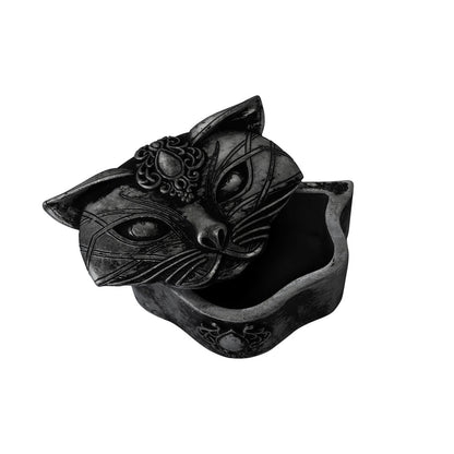 Sacred Black Cat Face Box - Loved To Death