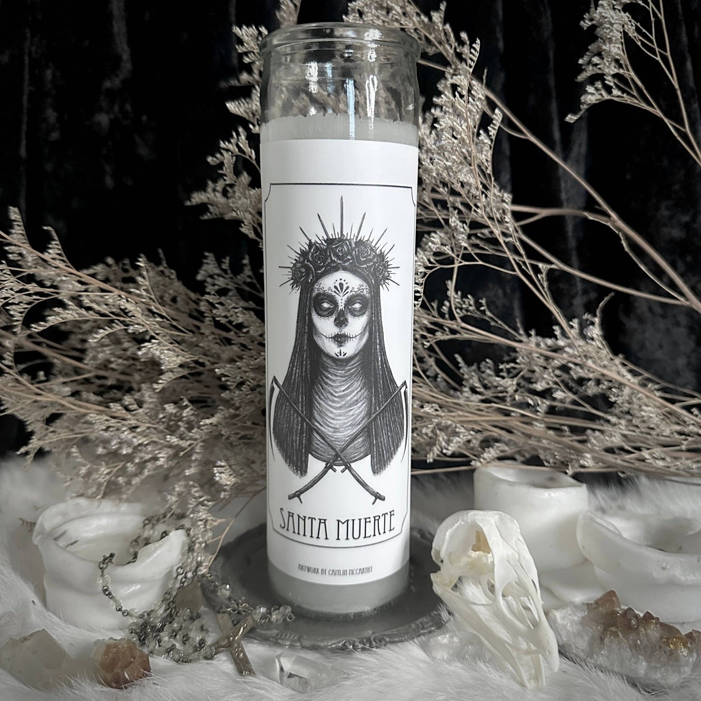 Santa Muerte Altar Candle - Loved To Death