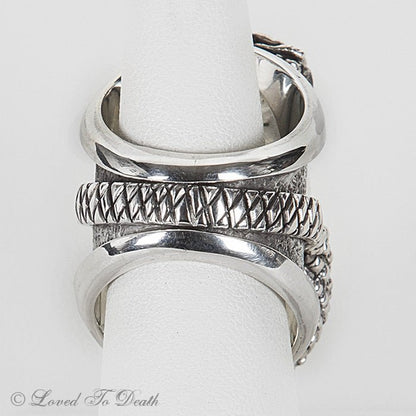 Snake Moonstone Sterling Ring - Loved To Death