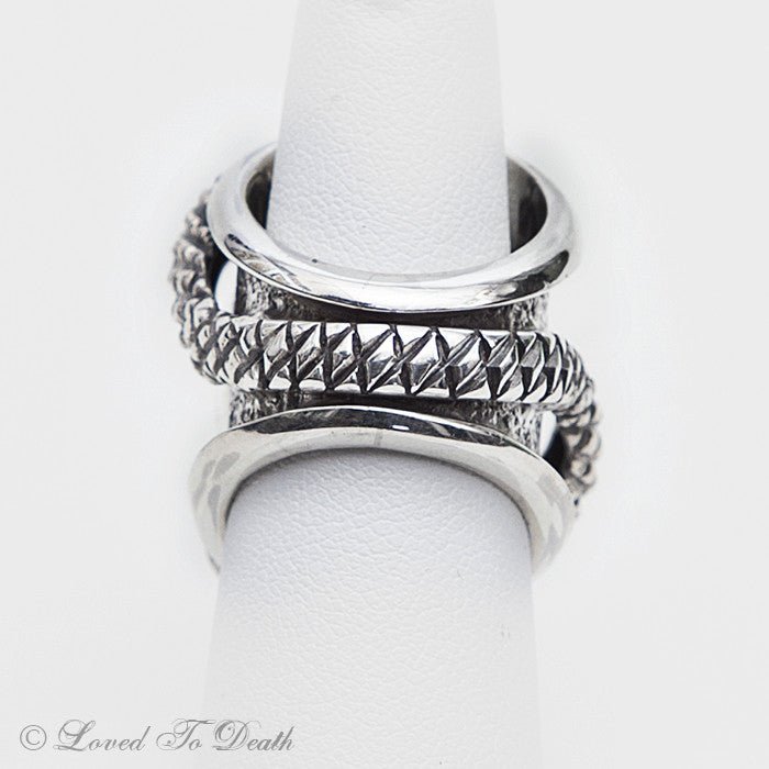 Snake Pietersite (Red) Sterling Ring - Loved To Death