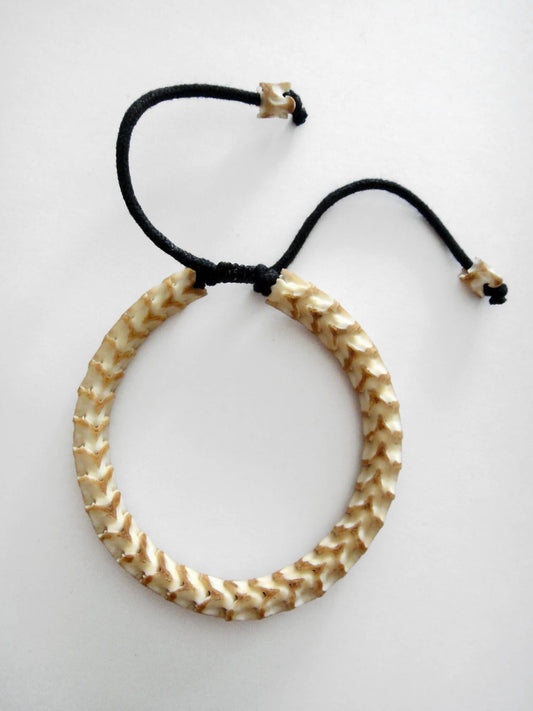 Snake Vertebrae Bracelet: Tan / 1 / 7" - Loved To Death