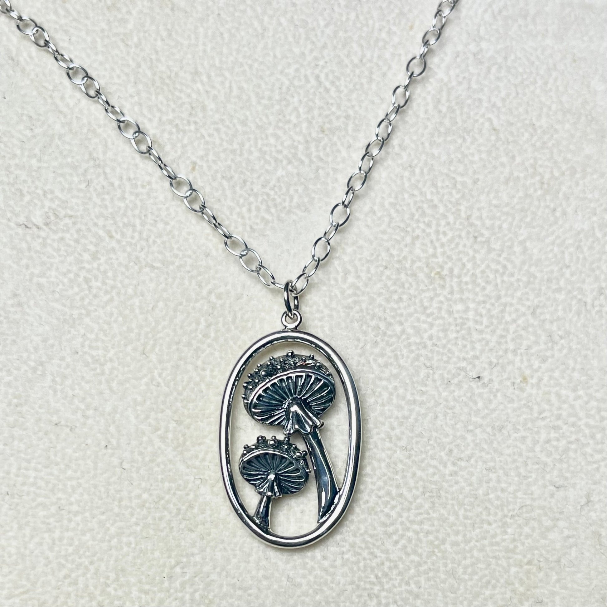 Sterling Amanita Mushroom Necklace - Loved To Death