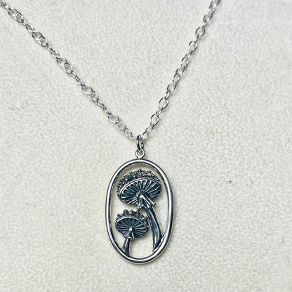 Sterling Amanita Mushroom Necklace - Loved To Death