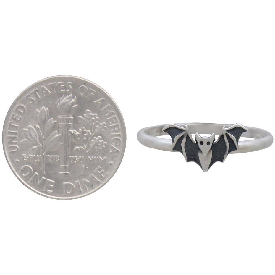 Sterling Silver Bat Ring - Loved To Death