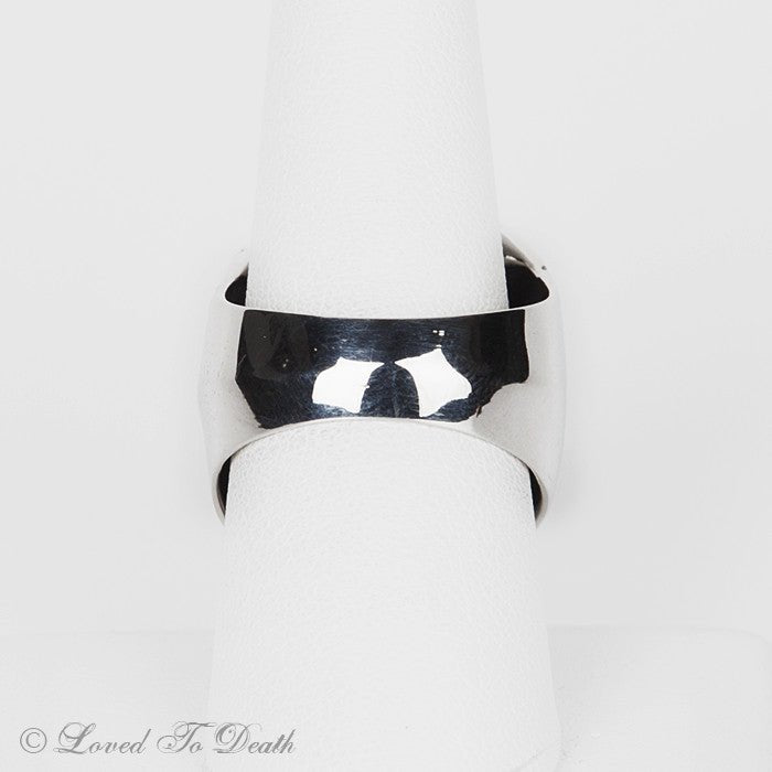 Sterling Silver Large Skull Ring - Loved To Death