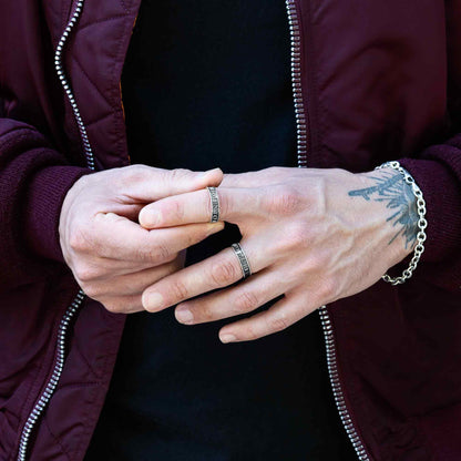 Sterling Silver Memento Mori Ring - Loved To Death
