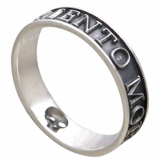 Sterling Silver Memento Mori Ring - Loved To Death
