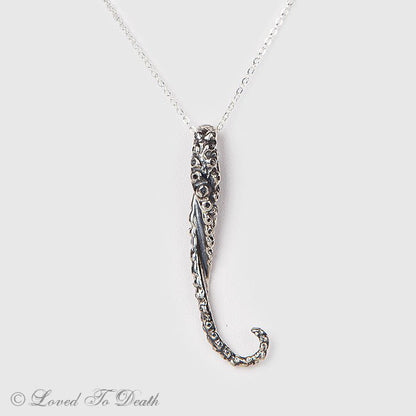 Sterling Silver Octopus Tentacle Necklace - Loved To Death