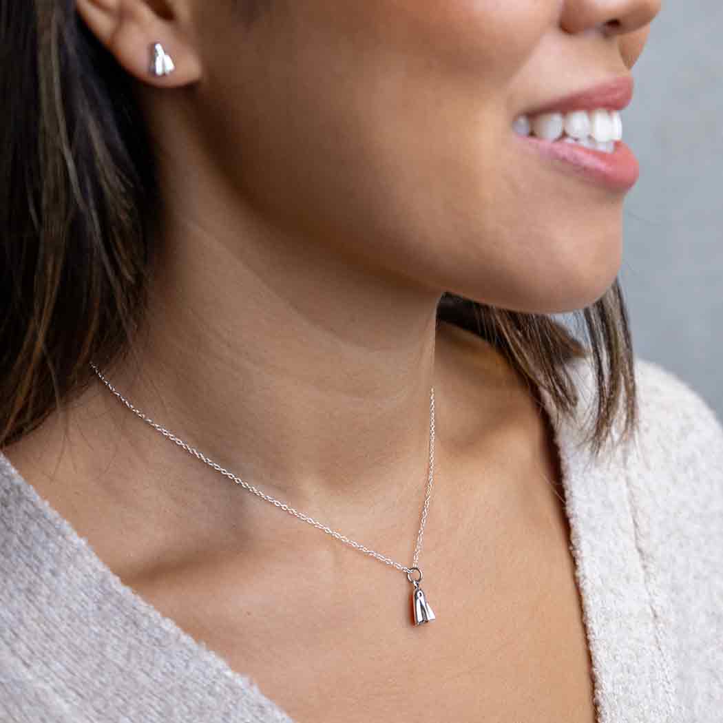 Sterling Silver or Bronze 3D Ghost Necklace - Loved To Death