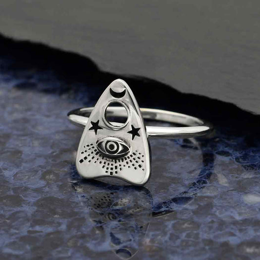 Sterling Silver or Bronze Ouija Planchette Ring - Loved To Death