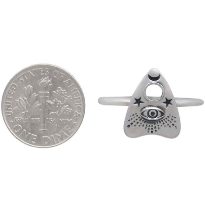 Sterling Silver or Bronze Ouija Planchette Ring - Loved To Death