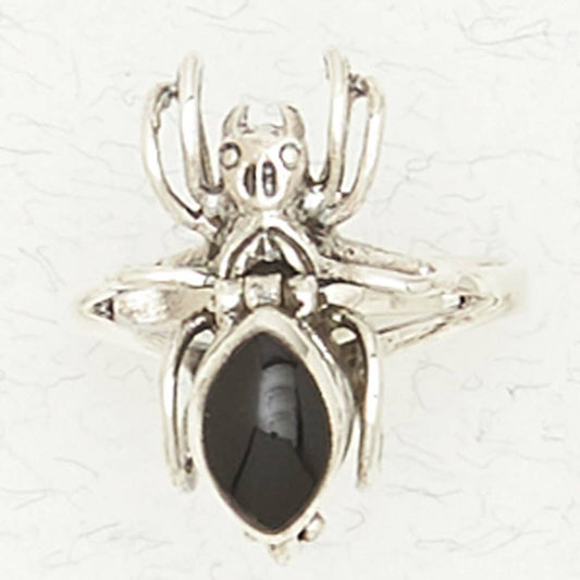 Sterling Silver Poison Ring - Spider - Loved To Death