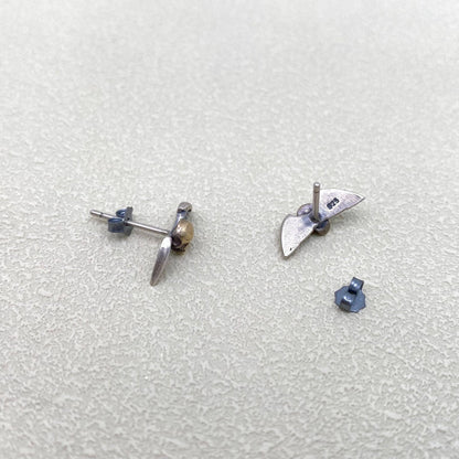 Sterling Silver Winged Skull Gothic Stud Earrings - Loved To Death