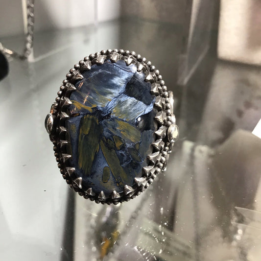 Sterling Turkoman Pietersite Ring - Loved To Death