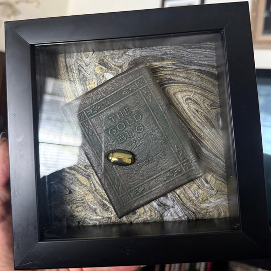 "The Gold Bug" Poe Gold Metallic Beetle Diorama - Loved To Death