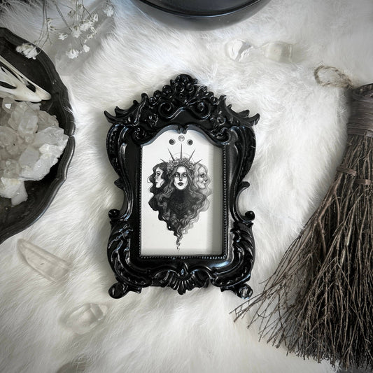 The Triple Goddess - Mini Ornate Black Framed Art Print - Loved To Death