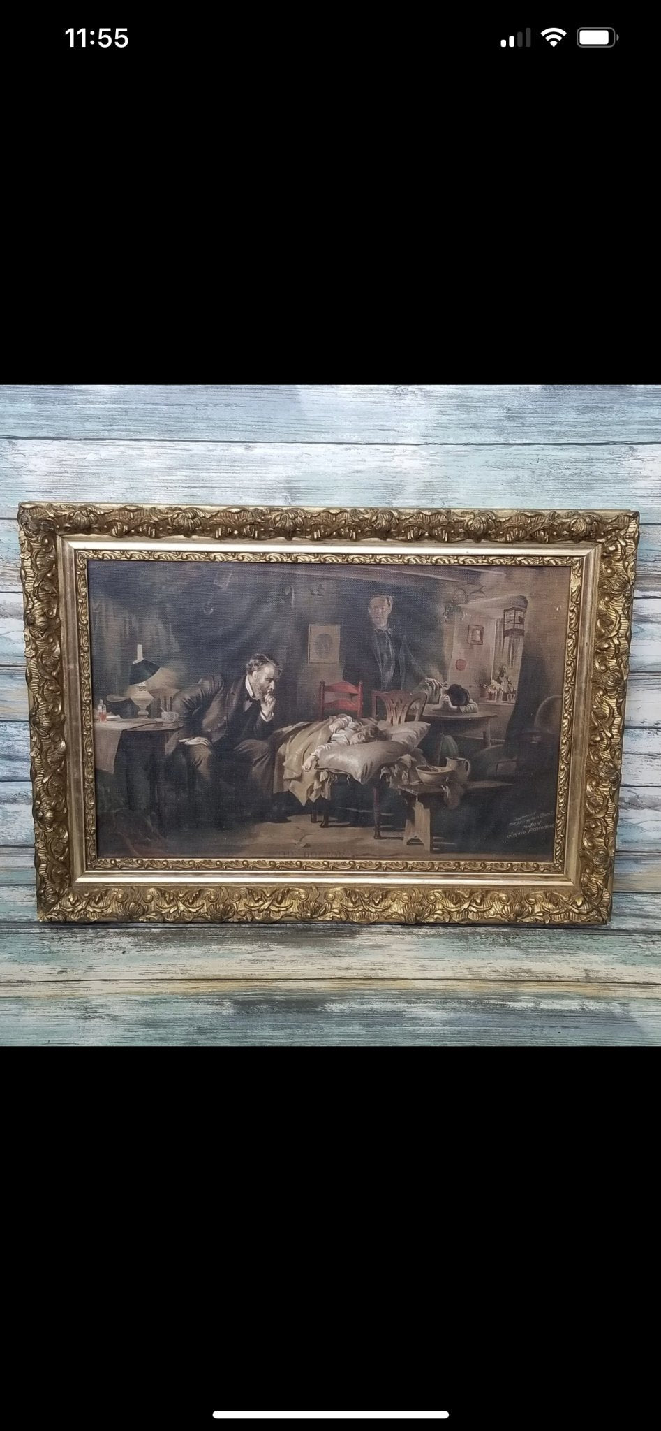 Victorian Gold Framed Canvas Print { The Doctor } - Loved To Death