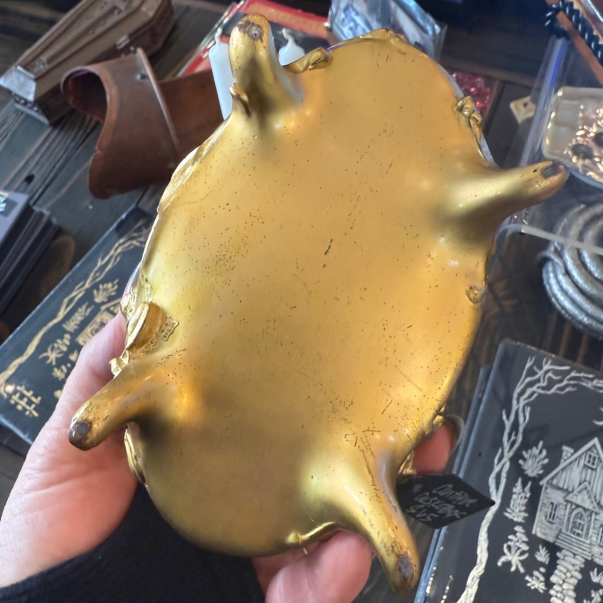 Victorian Large 6” Gold Casket Jewelry Box - Loved To Death
