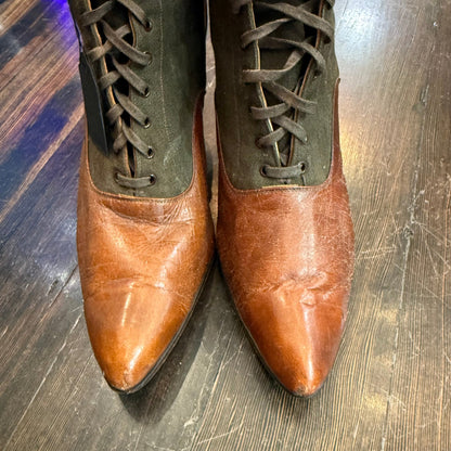 Victorian Roberts Rand Black Leather Witch Boots - Loved To Death