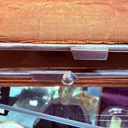 Victorian Rust Velvet Accordian Style Box - Loved To Death