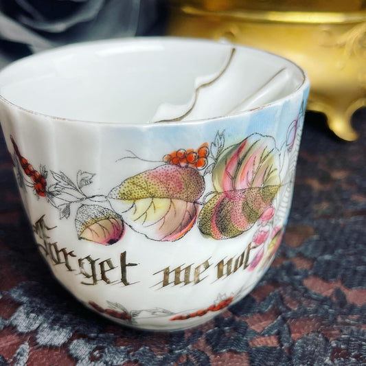 Victorian Spiderweb Forget Me Not Mustache Mug - Loved To Death