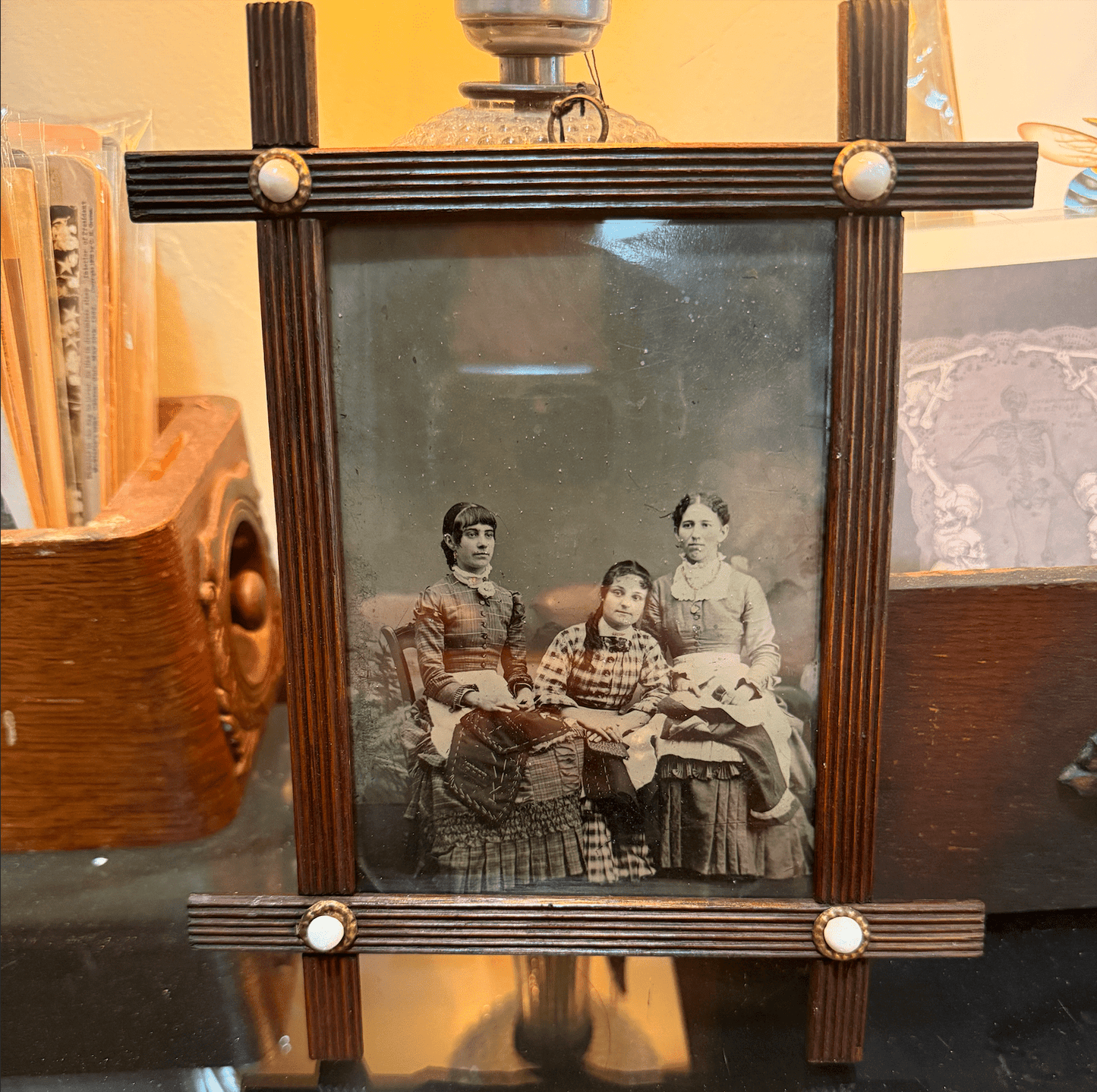 Victorian Wood Framed Large Tintype - Loved To Death