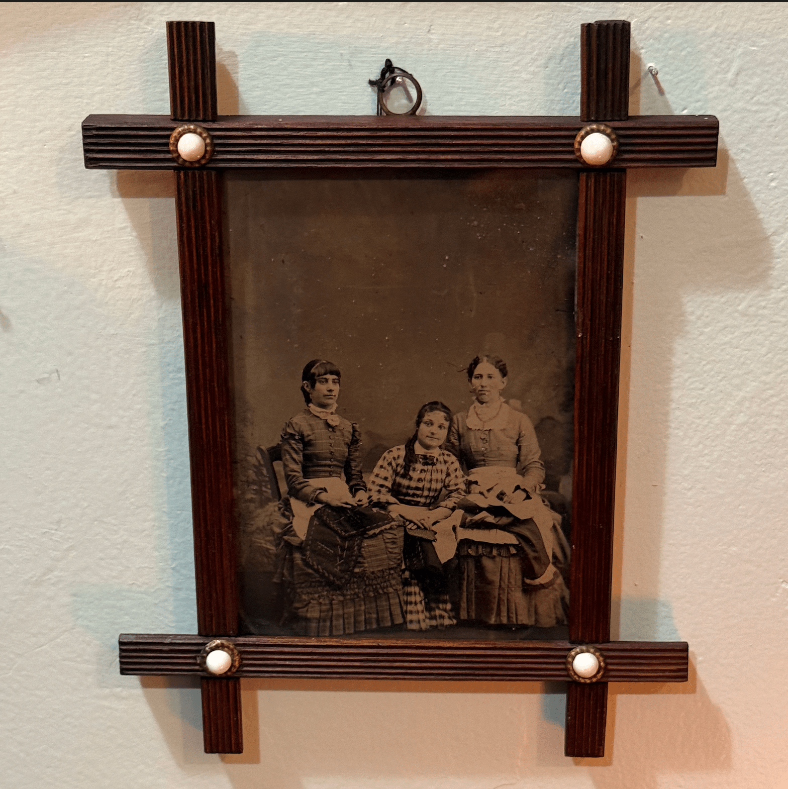 Victorian Wood Framed Large Tintype - Loved To Death