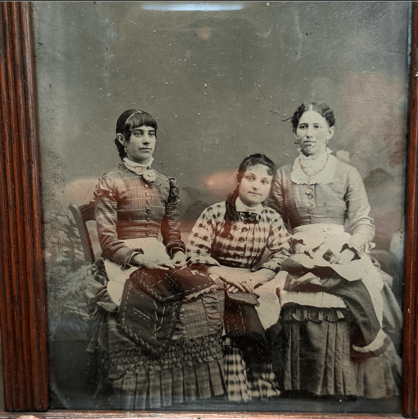 Victorian Wood Framed Large Tintype - Loved To Death