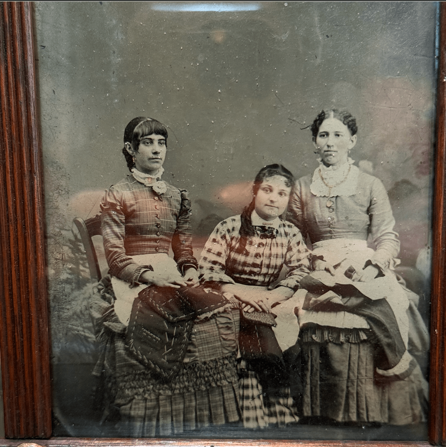 Victorian Wood Framed Large Tintype - Loved To Death
